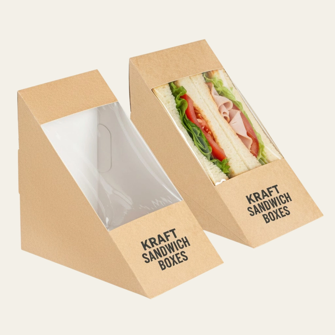 Kraft Sandwich Boxes - Hot Custom Boxes