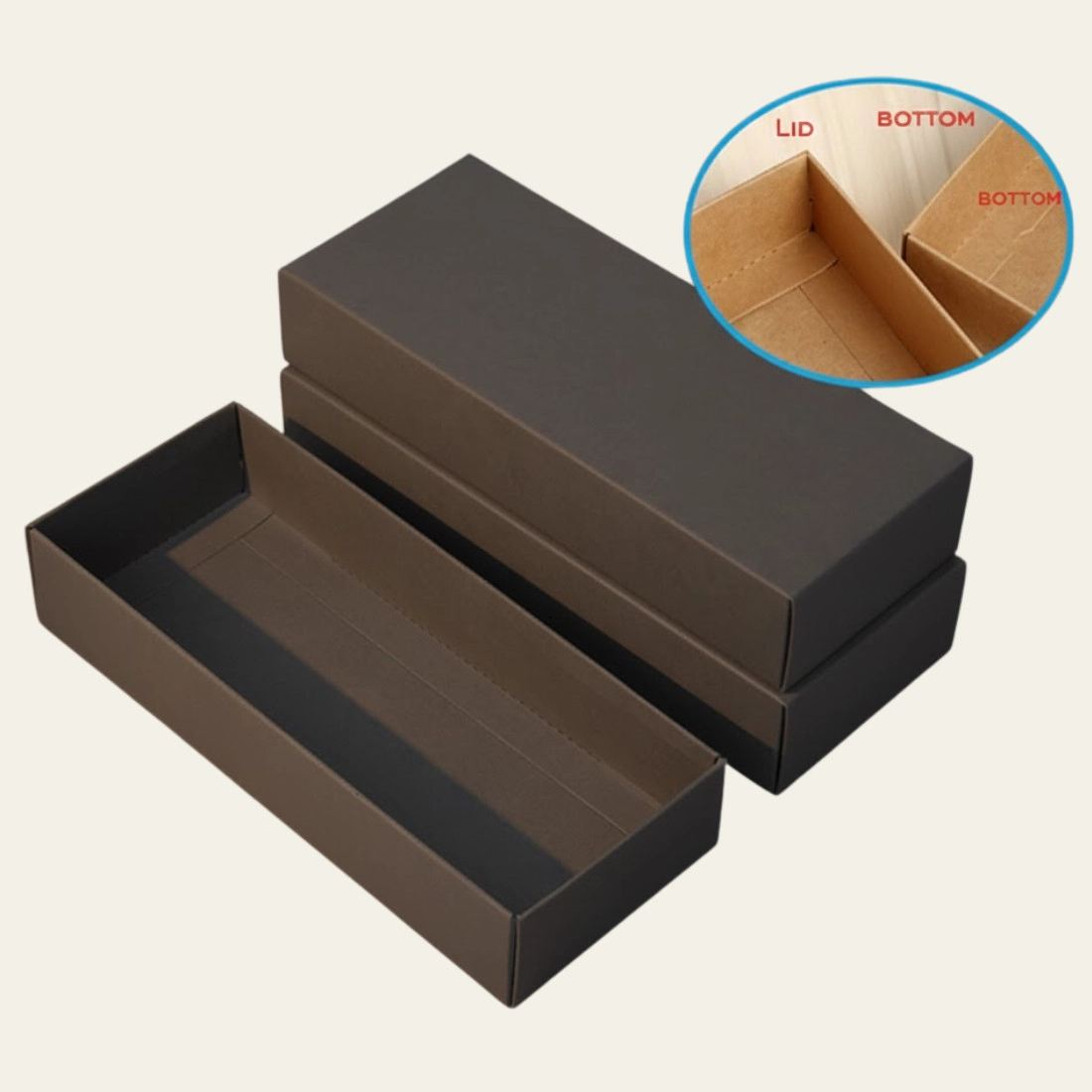 Black Kraft Boxes - Hot Custom Boxes