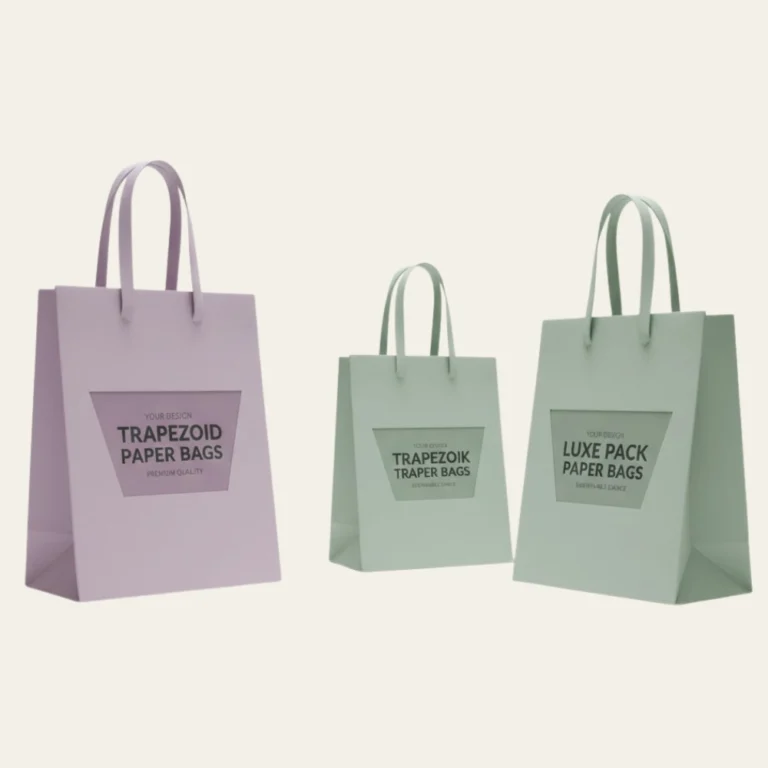 Trapezoid Paper Bags - Hot Custom Boxes
