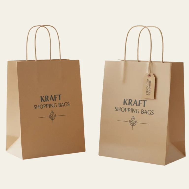 Kraft Shopping Bags - Hot Custom Boxes