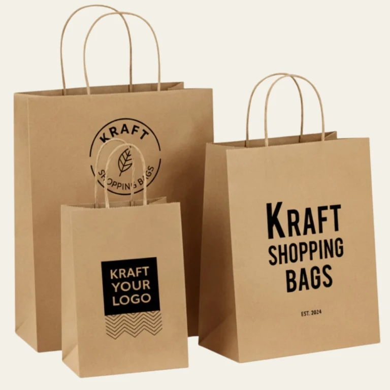Kraft Shopping Bags - Hot Custom Boxes