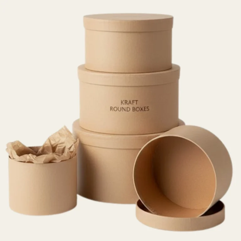 Kraft Round Boxes - Hot Custom Boxes