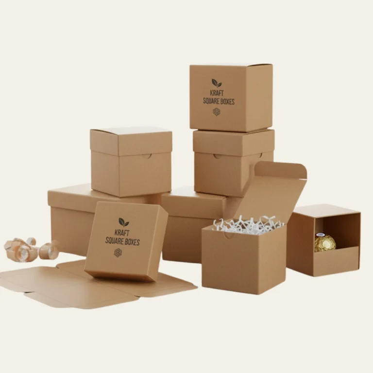 Kraft Square Boxes - Hot Custom Boxes