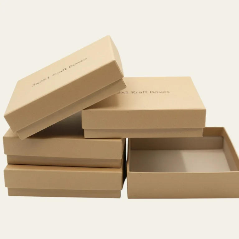 3x3x1 Kraft Boxes - Hot Custom Boxes