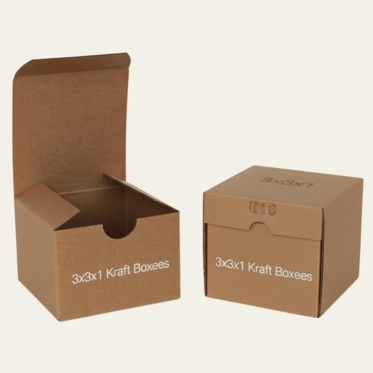 3x3x1 Kraft Boxes - Hot Custom Boxes