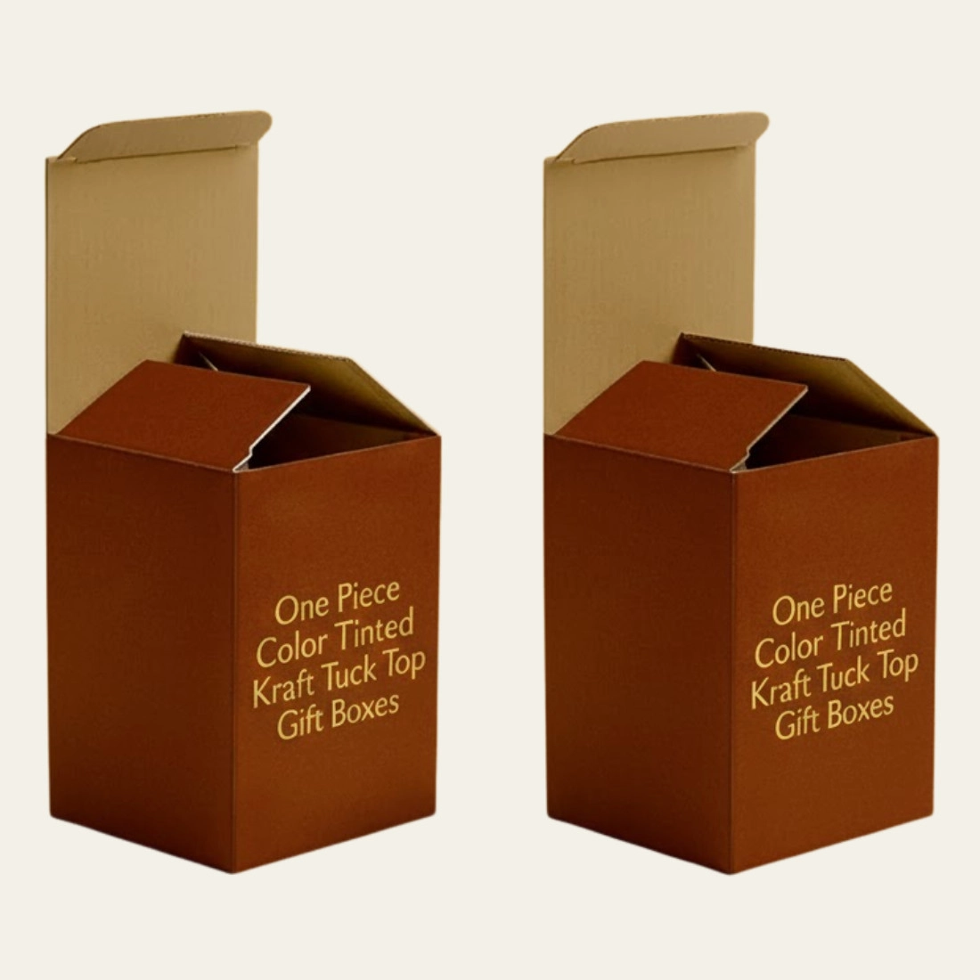 One Piece Color Tinted Kraft Tuck Top Gift Boxes - Hot Custom Boxes