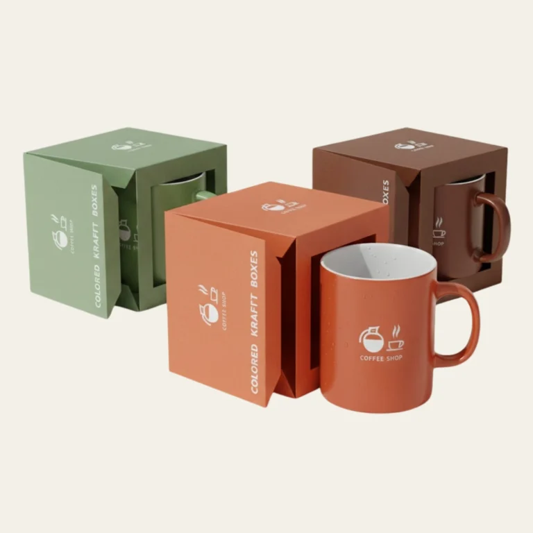 Colored Kraft Mug Boxes - Hot Custom Boxes