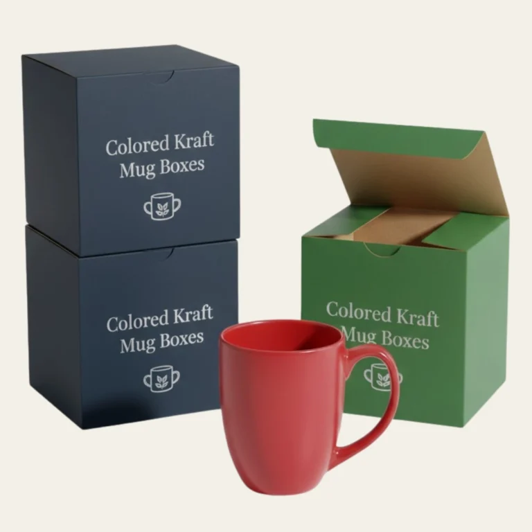 Colored Kraft Mug Boxes - Hot Custom Boxes