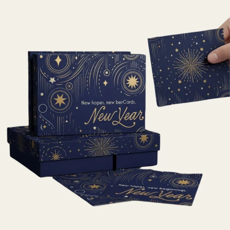 Happy New Year Cards Boxes - Hot Custom Boxes