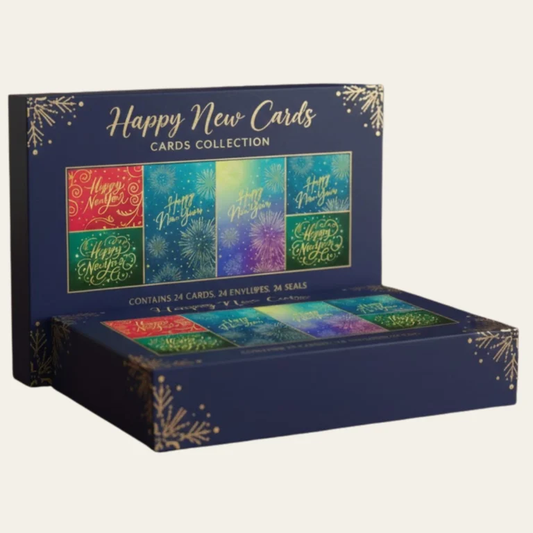 Happy New Year Cards Boxes - Hot Custom Boxes