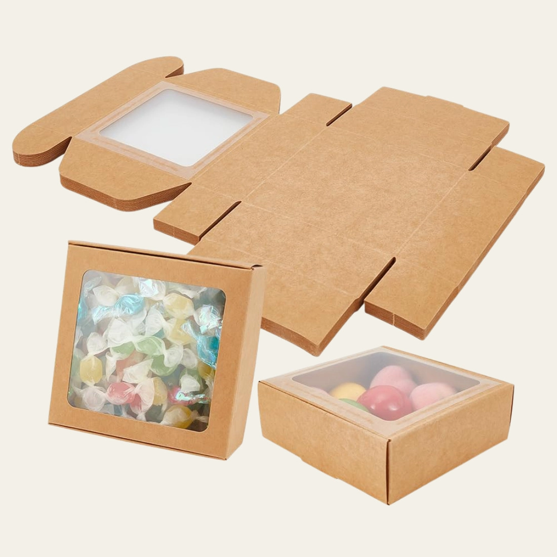 Kraft Paper Window Boxes - Hot Custom Boxes