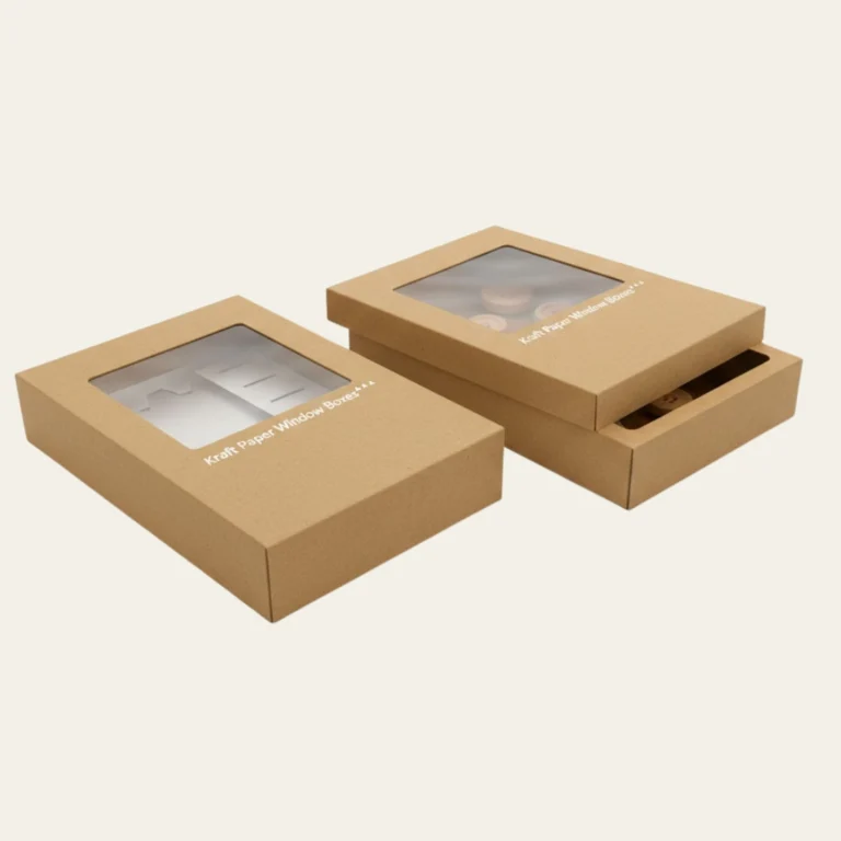 Kraft Paper Window Boxes - Hot Custom Boxes