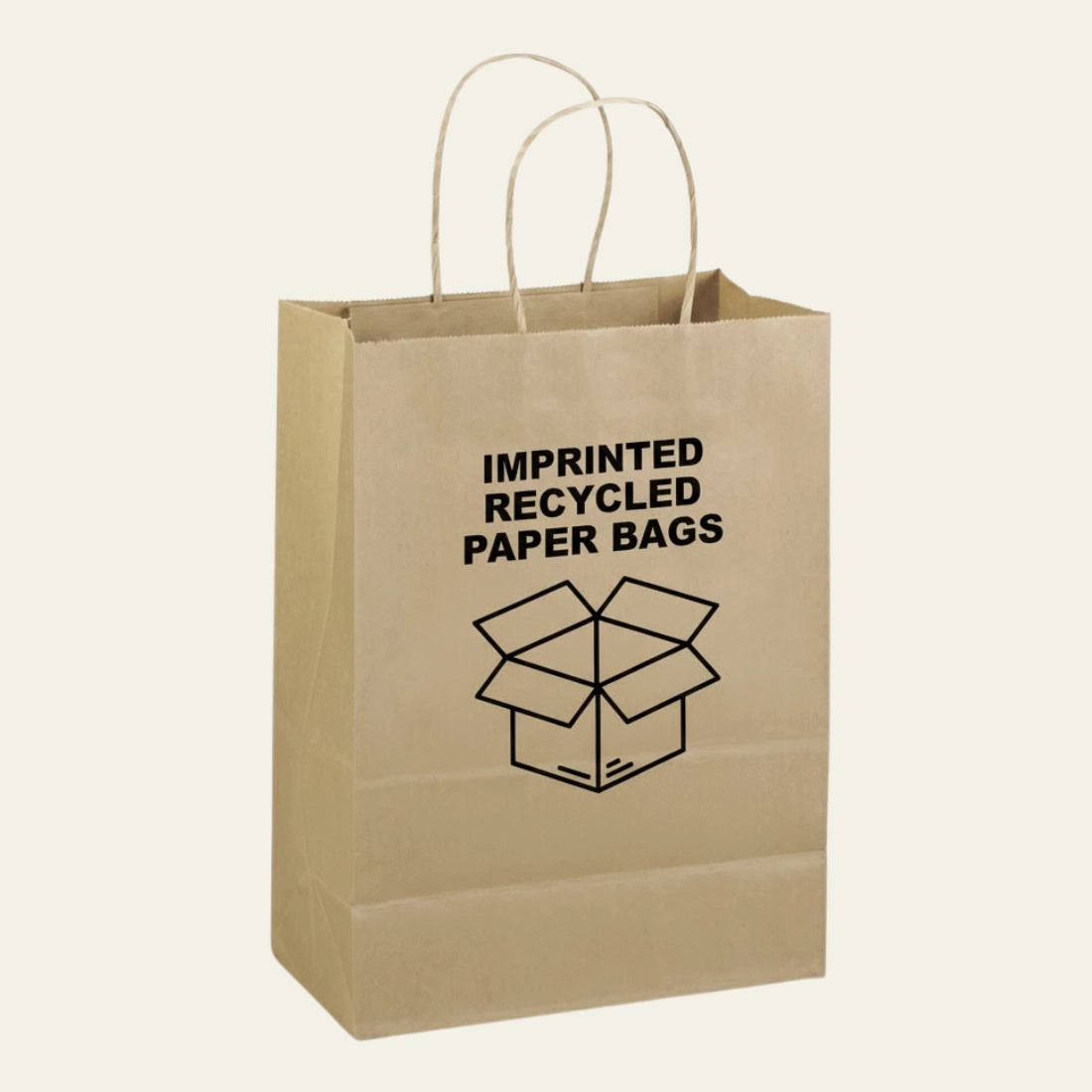 Imprinted Recycled Paper Bags - Hot Custom Boxes
