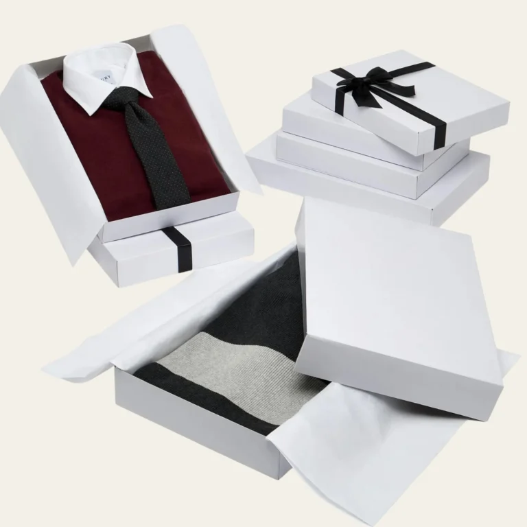 White Apparel Packaging Boxes - Hot Custom Boxes