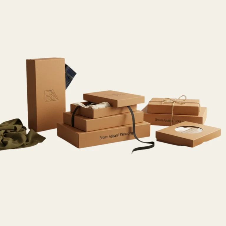 Brown Apparel Packaging Boxes - Hot Custom Boxes