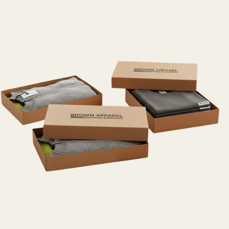 Brown Apparel Packaging Boxes - Hot Custom Boxes