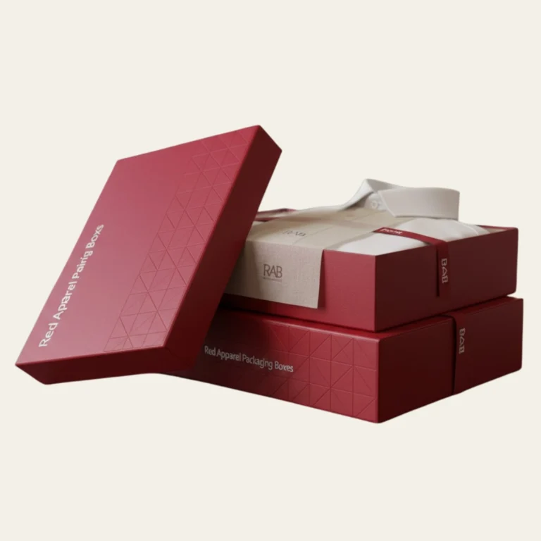 Red Apparel Packaging Boxes - Hot Custom Boxes