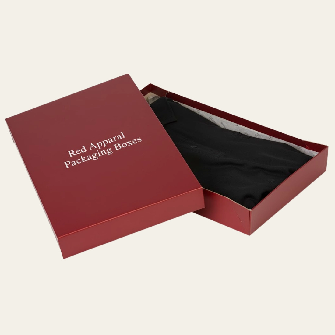 Red Apparel Packaging Boxes - Hot Custom Boxes