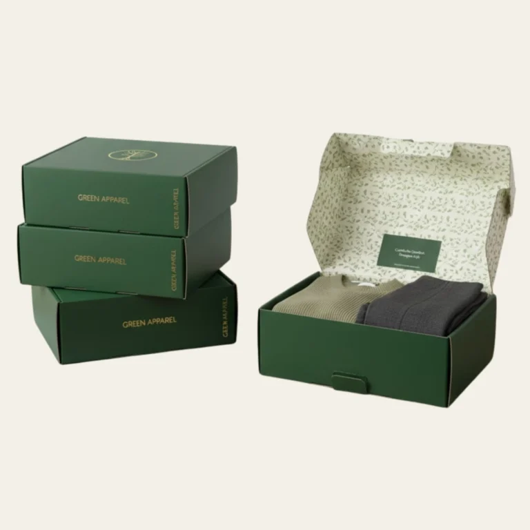 Green Apparel Packaging Boxes - Hot Custom Boxes