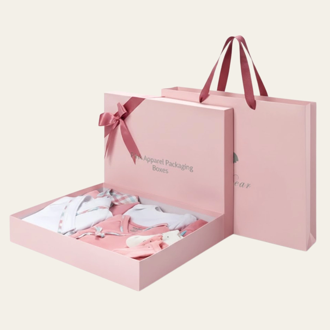 Pink Apparel Packaging Boxes - Hot Custom Boxes