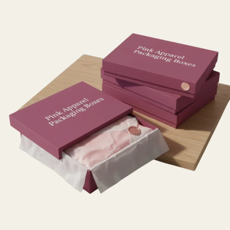 Pink Apparel Packaging Boxes - Hot Custom Boxes