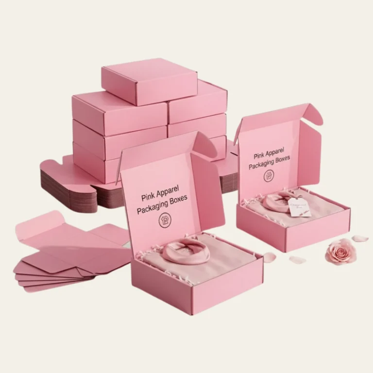 Pink Apparel Packaging Boxes - Hot Custom Boxes