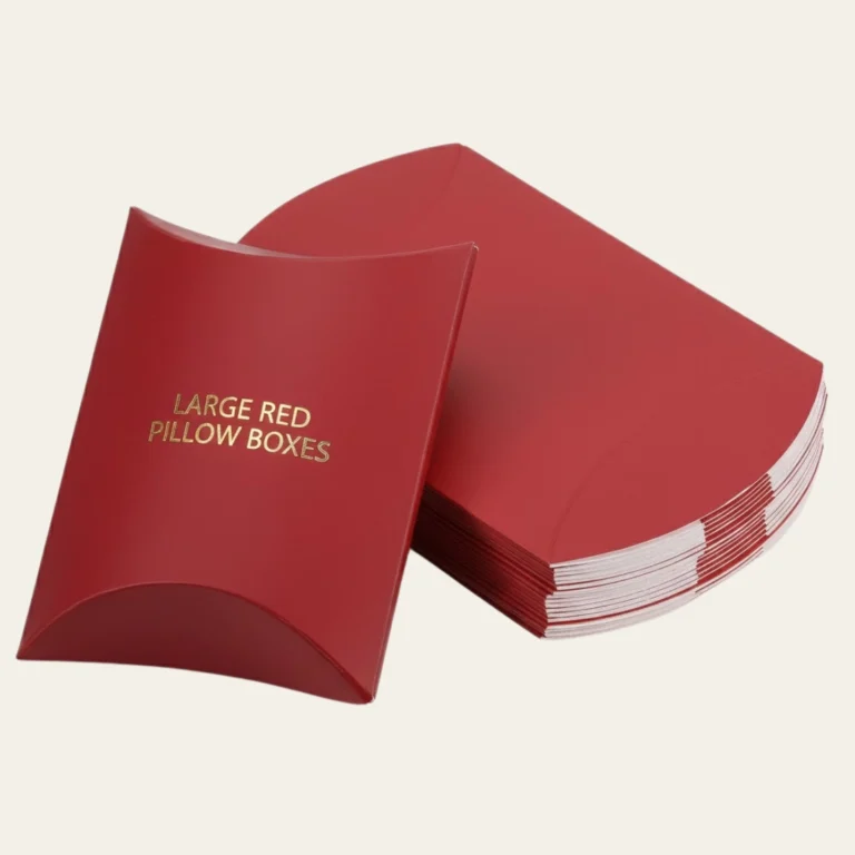 Large Red Pillow Boxes - Hot Custom Boxes