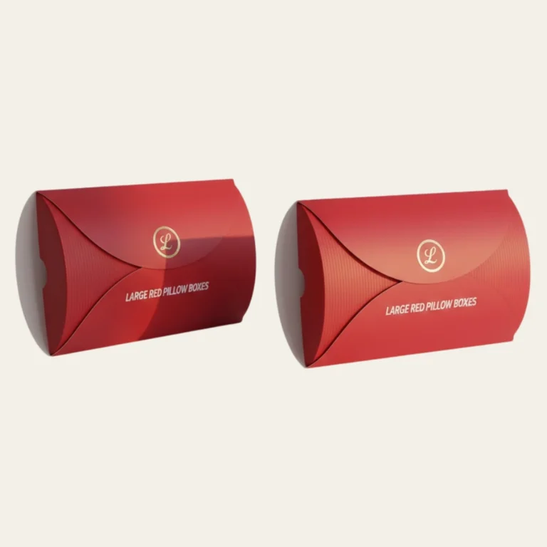 Large Red Pillow Boxes - Hot Custom Boxes
