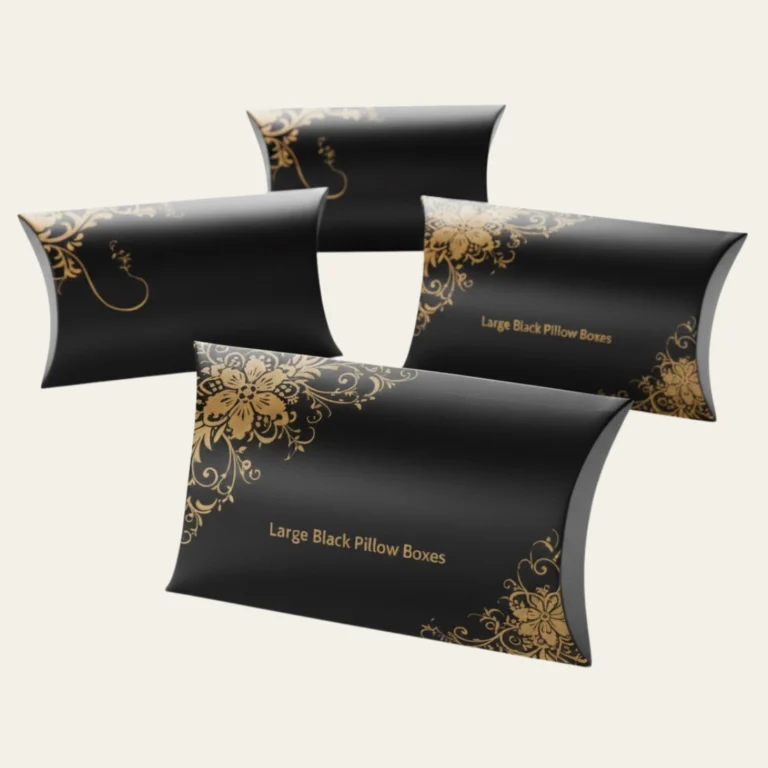 Large Black Pillow Boxes - Hot Custom Boxes