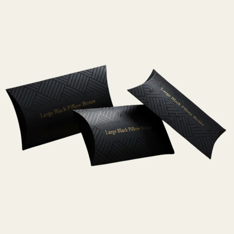 Large Black Pillow Boxes - Hot Custom Boxes