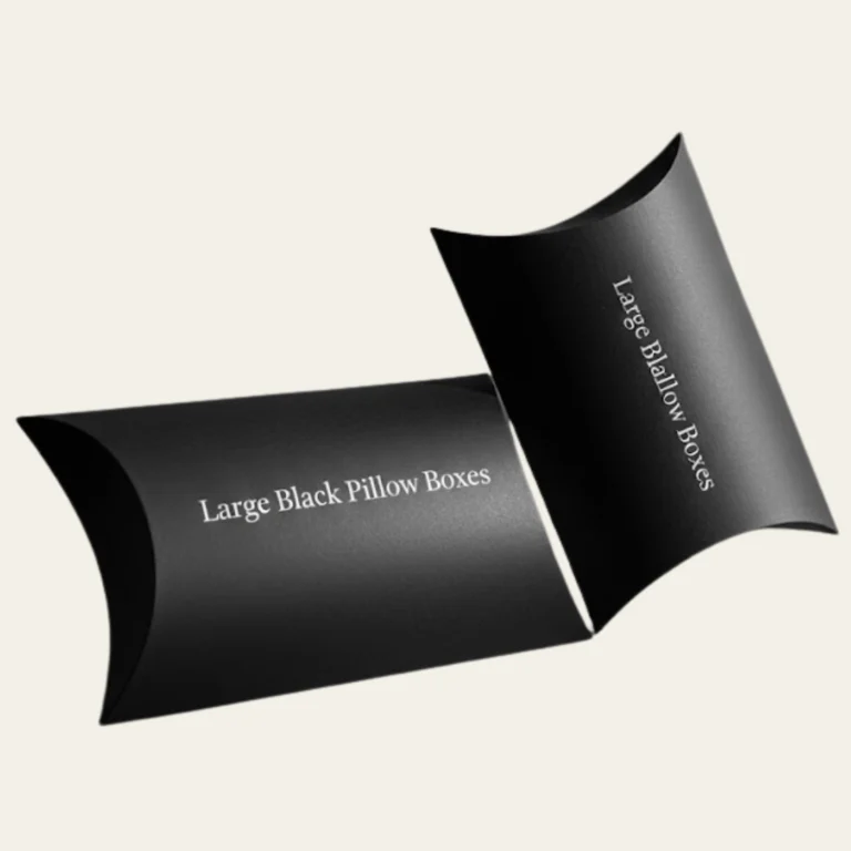 Large Black Pillow Boxes - Hot Custom Boxes