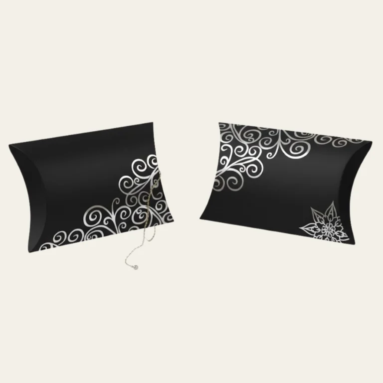 Large Black Pillow Boxes - Hot Custom Boxes