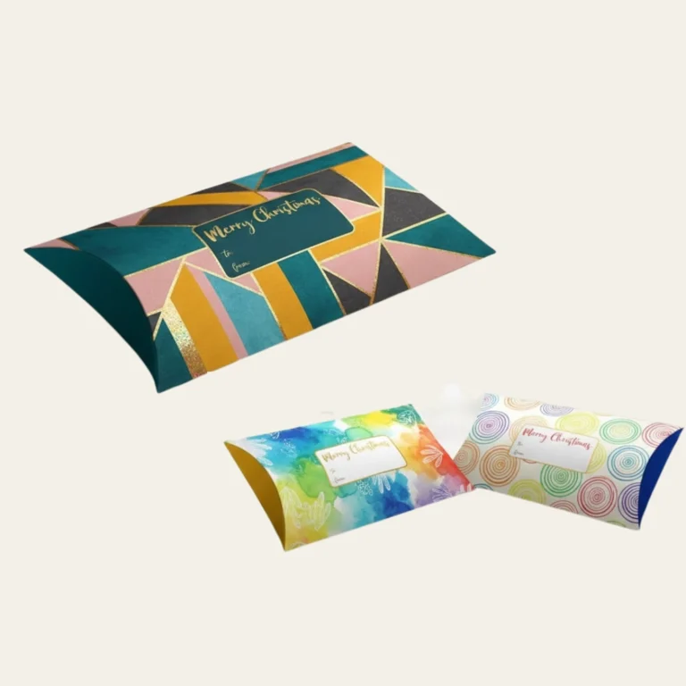 Large Multicolor Pillow Boxes - Hot Custom Boxes