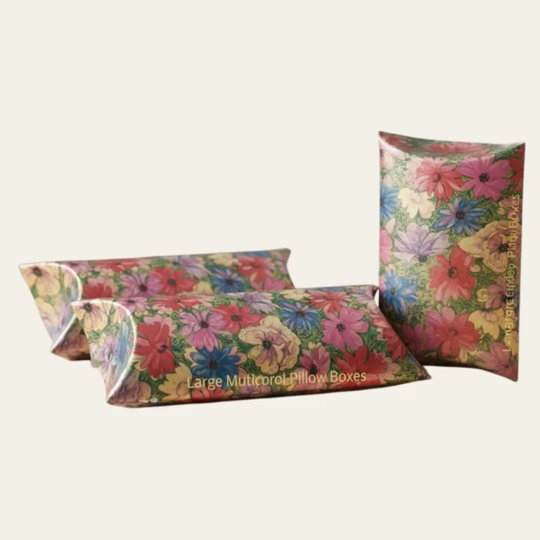 Large Multicolor Pillow Boxes - Hot Custom Boxes