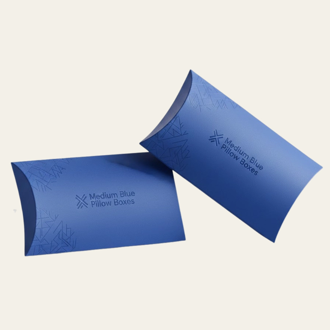 Medium Blue Pillow Boxes - Hot Custom Boxes