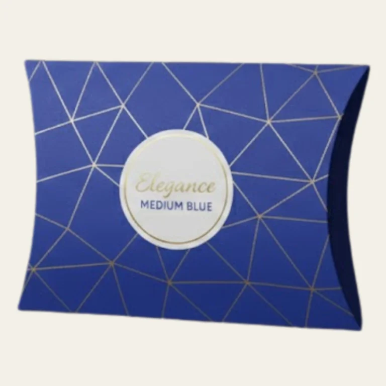 Medium Blue Pillow Boxes - Hot Custom Boxes