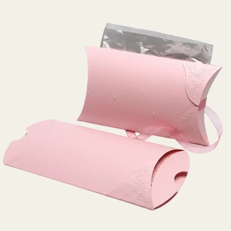 Medium Pink Pillow Boxes - Hot Custom Boxes