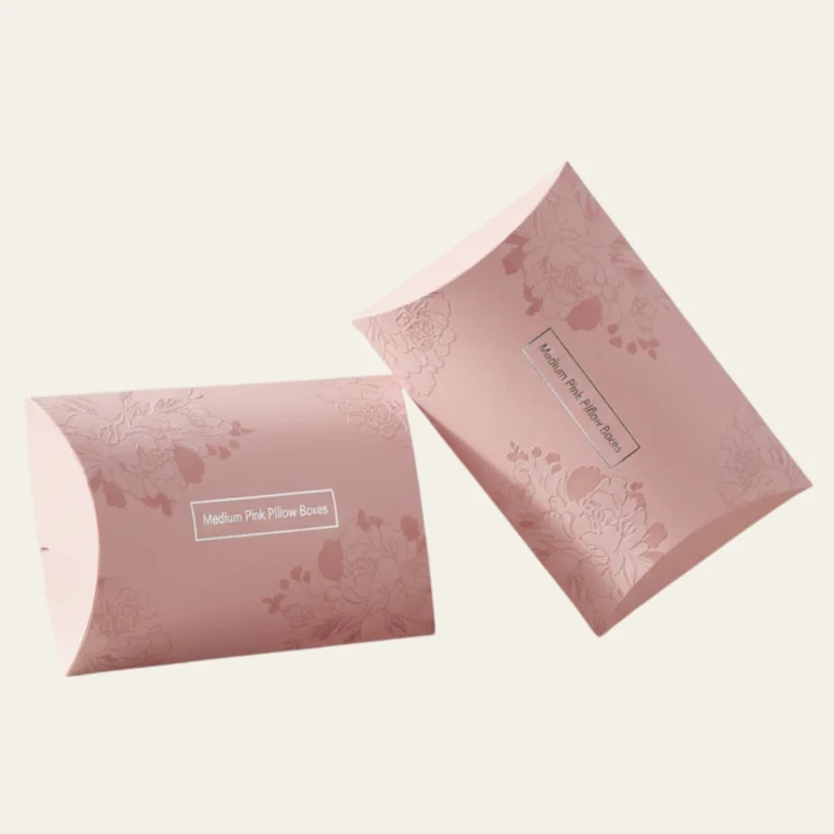 Medium Pink Pillow Boxes - Hot Custom Boxes