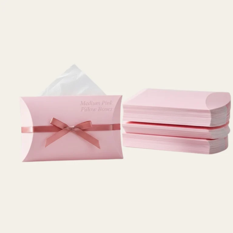 Medium Pink Pillow Boxes - Hot Custom Boxes
