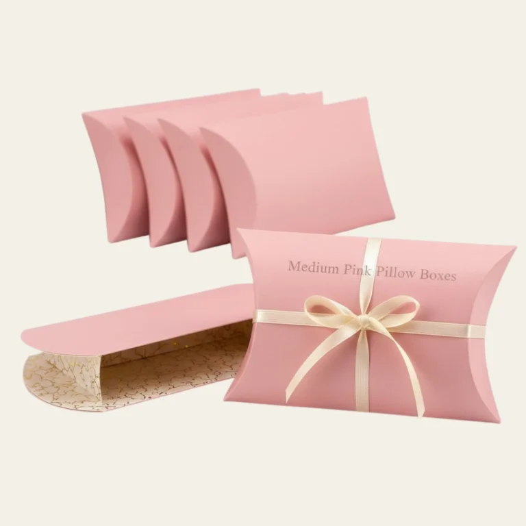 Medium Pink Pillow Boxes - Hot Custom Boxes