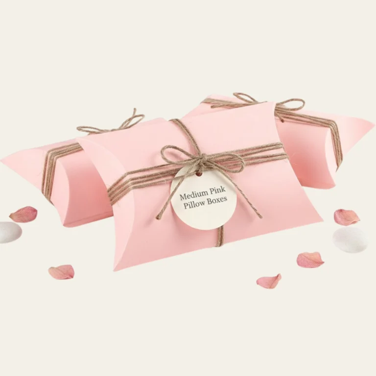 Medium Pink Pillow Boxes - Hot Custom Boxes