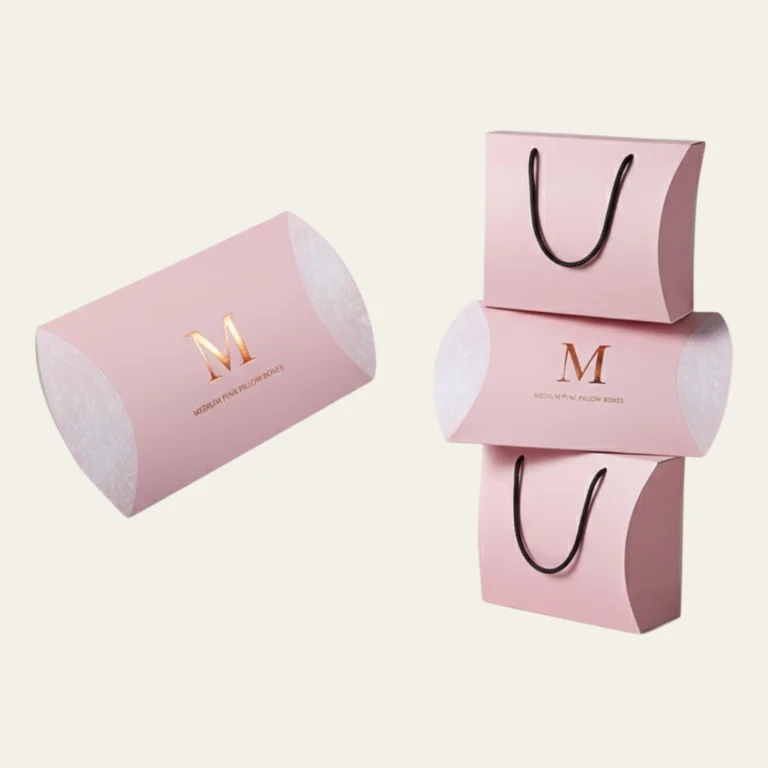 Medium Pink Pillow Boxes - Hot Custom Boxes