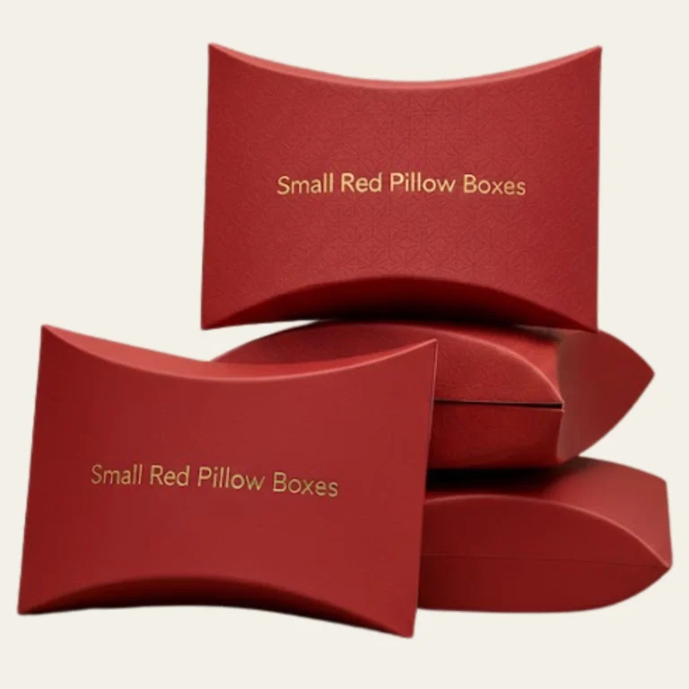 Small Red Pillow Boxes - Hot Custom Boxes