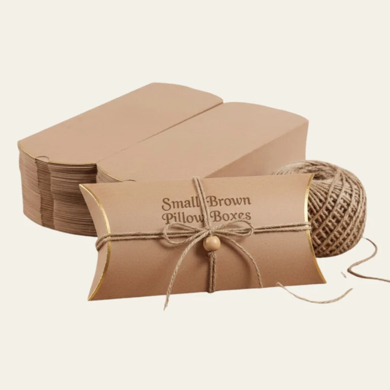 Small Brown Pillow Boxes  - Hot Custom Boxes