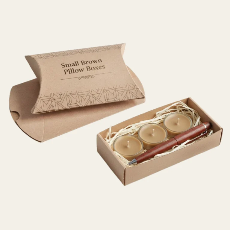 Small Brown Pillow Boxes  - Hot Custom Boxes