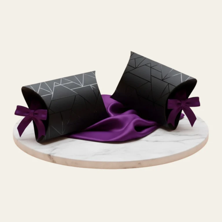 Small Black Pillow Boxes - Hot Custom Boxes