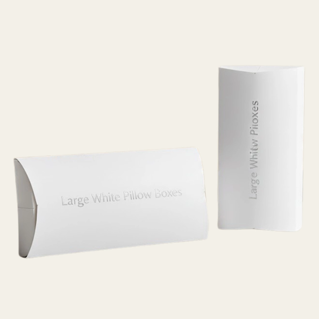 Large White Pillow Boxes - Hot Custom Boxes