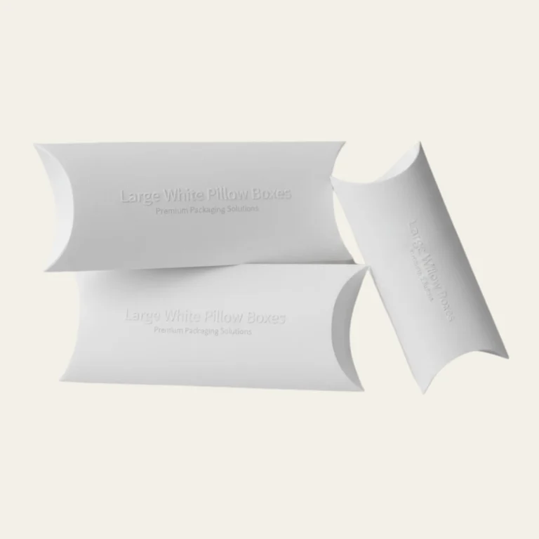Large White Pillow Boxes - Hot Custom Boxes