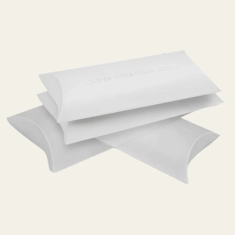 Large White Pillow Boxes - Hot Custom Boxes