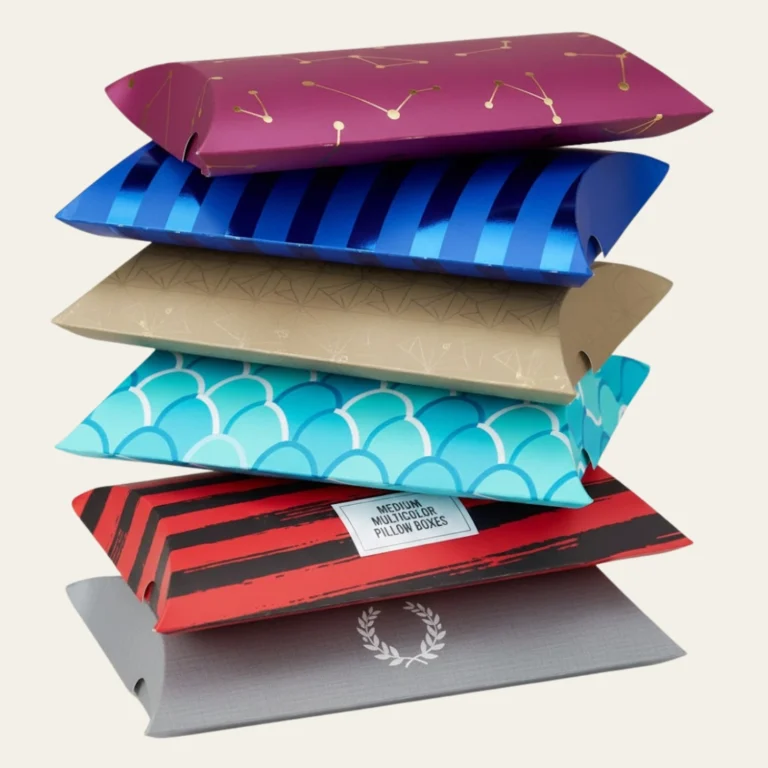 Medium Multicolor Pillow Boxes - Hot Custom Boxes